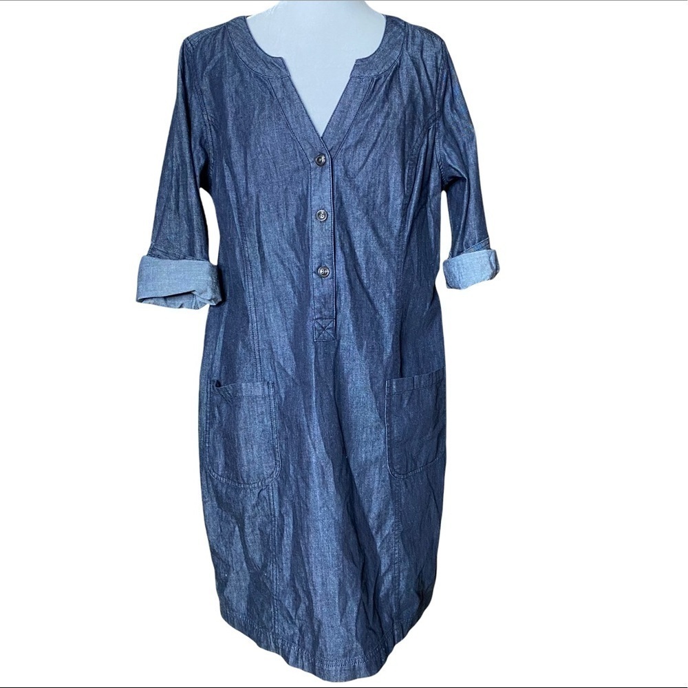 Boden Denim Chambray Dress. Size 10 Long